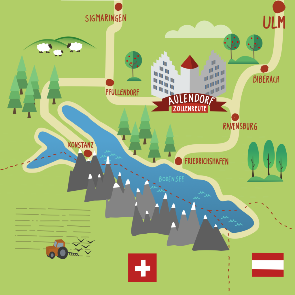 eine gezeichnete Landkarte